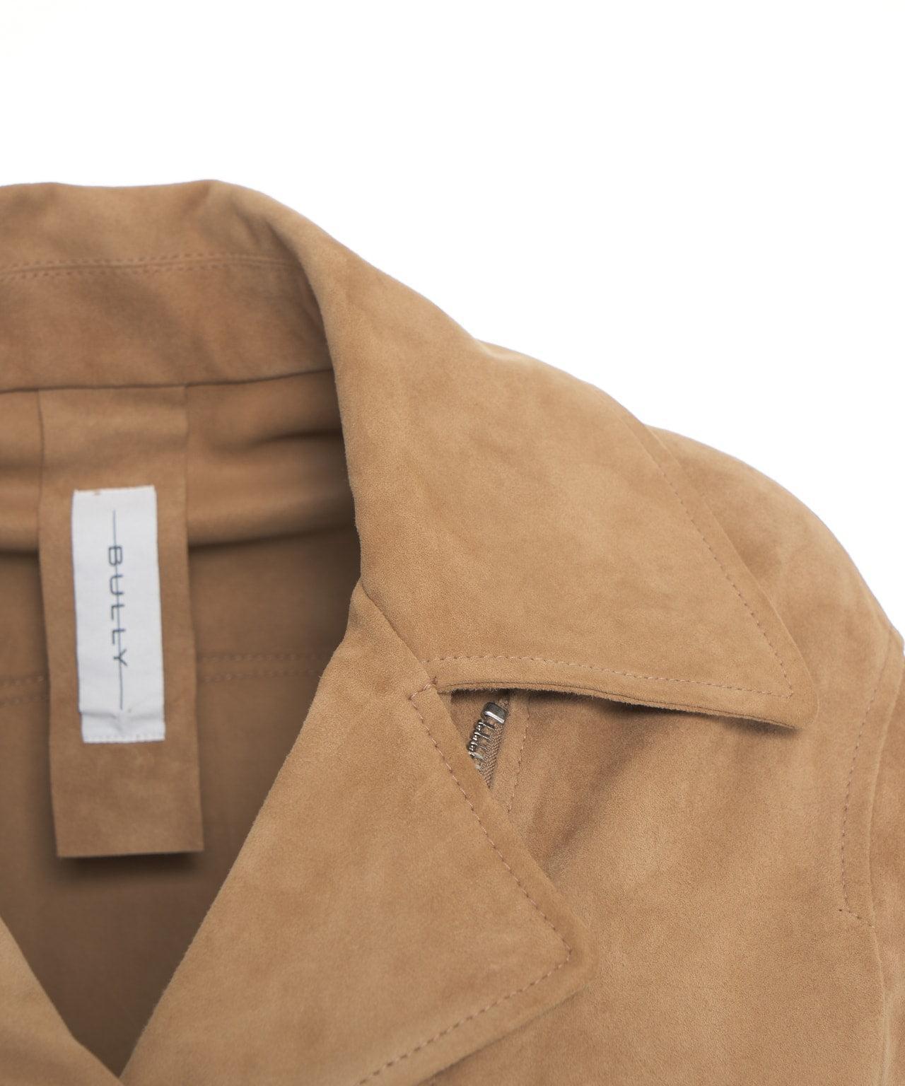 Suede leather biker jacket Product Image