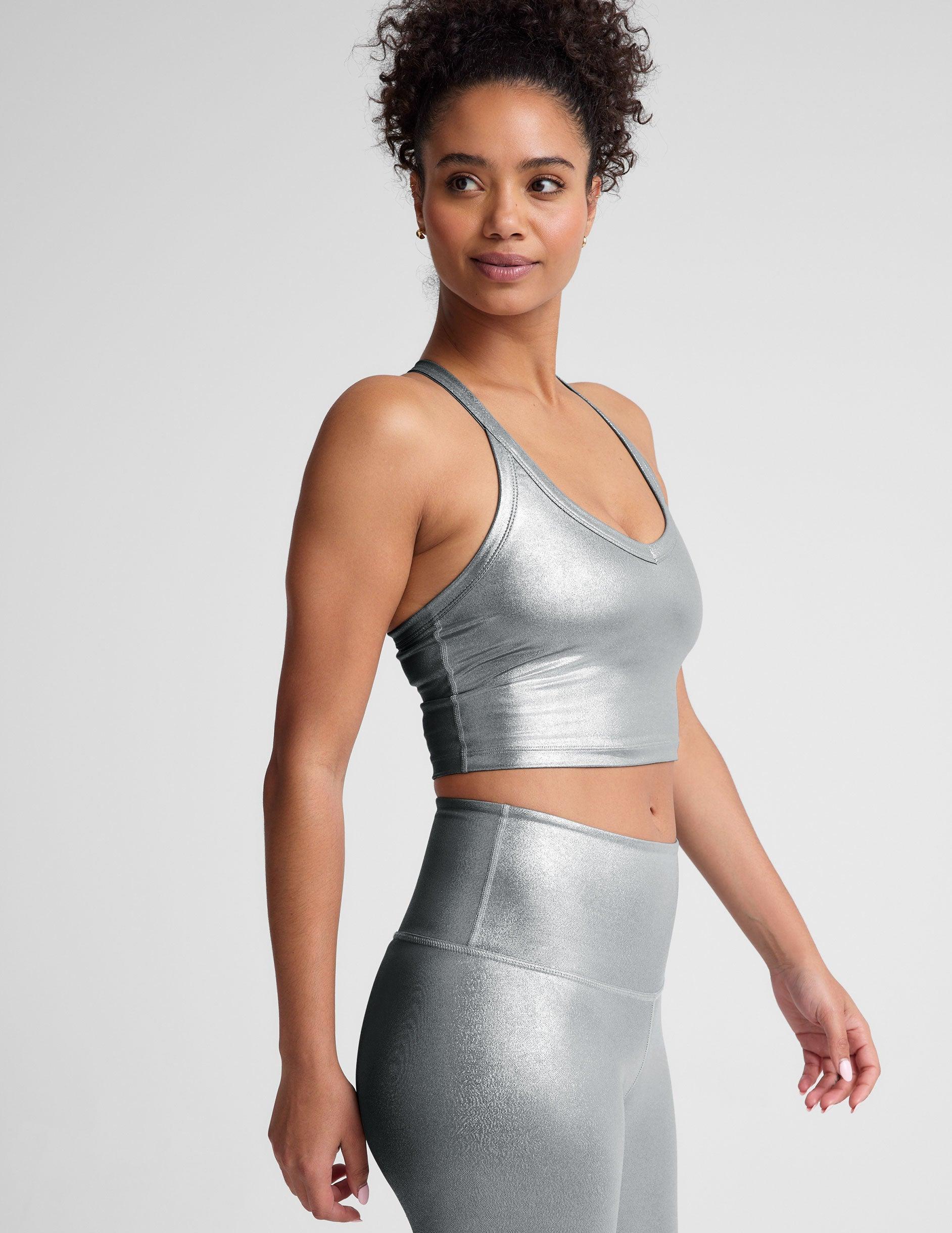 Liquid Silver On The Up Cropped Tank Product Image