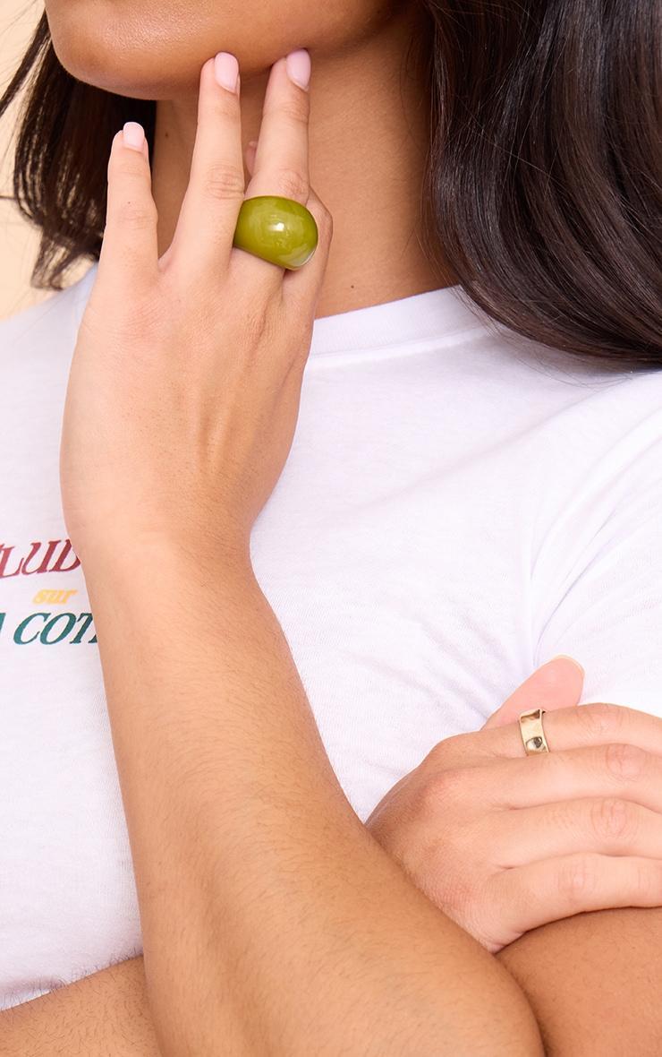 Gold and Green Resin Ring Multi Pack Product Image