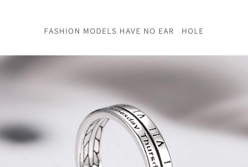 Roman Numeral / Layered Alloy Open Ring (Various Designs) Product Image