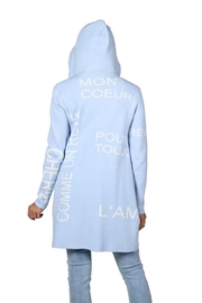 Hooded Knit Coatigan Product Image