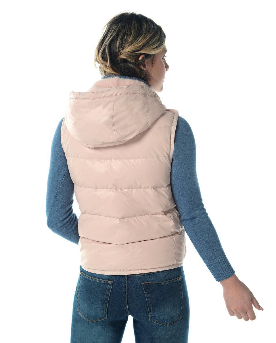 Hooded Mink Vest Product Image