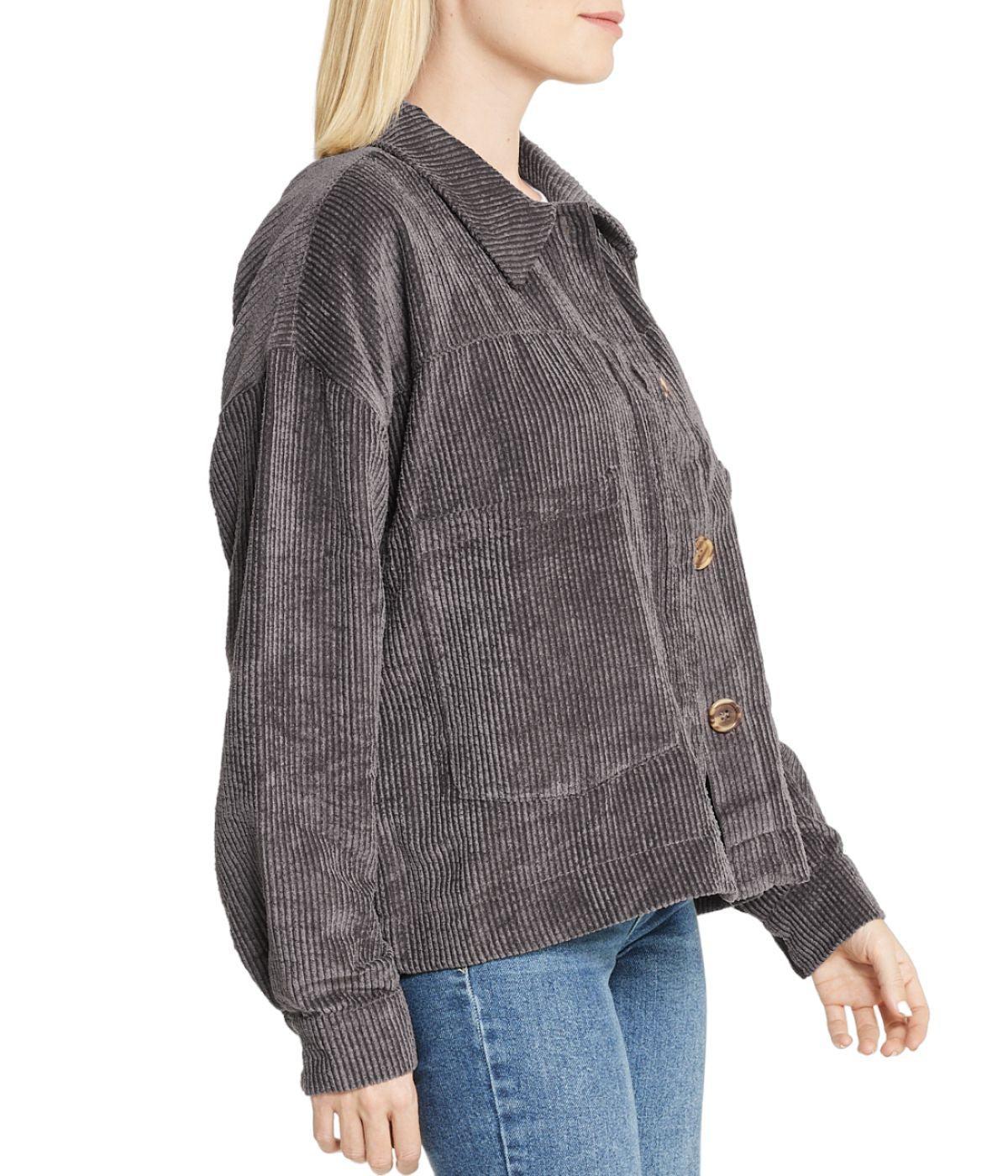 Velvet Corduroy Shacket Product Image