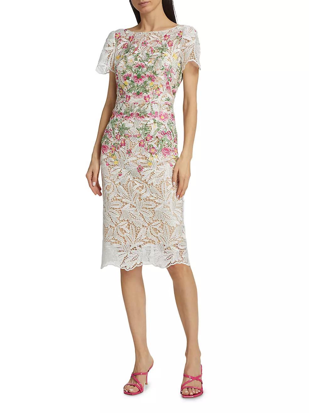 Guipure Lace Midi-Dress Product Image