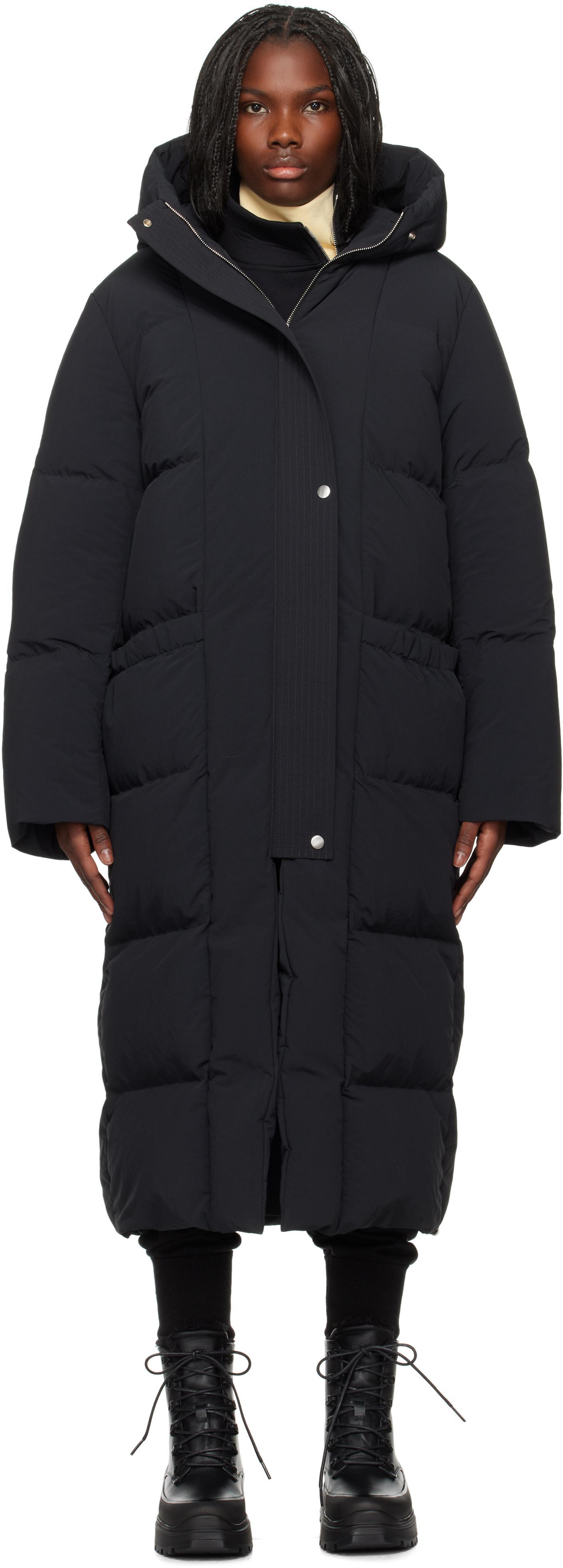 JIL SANDER Quilted Down Coat In Black   Product Image