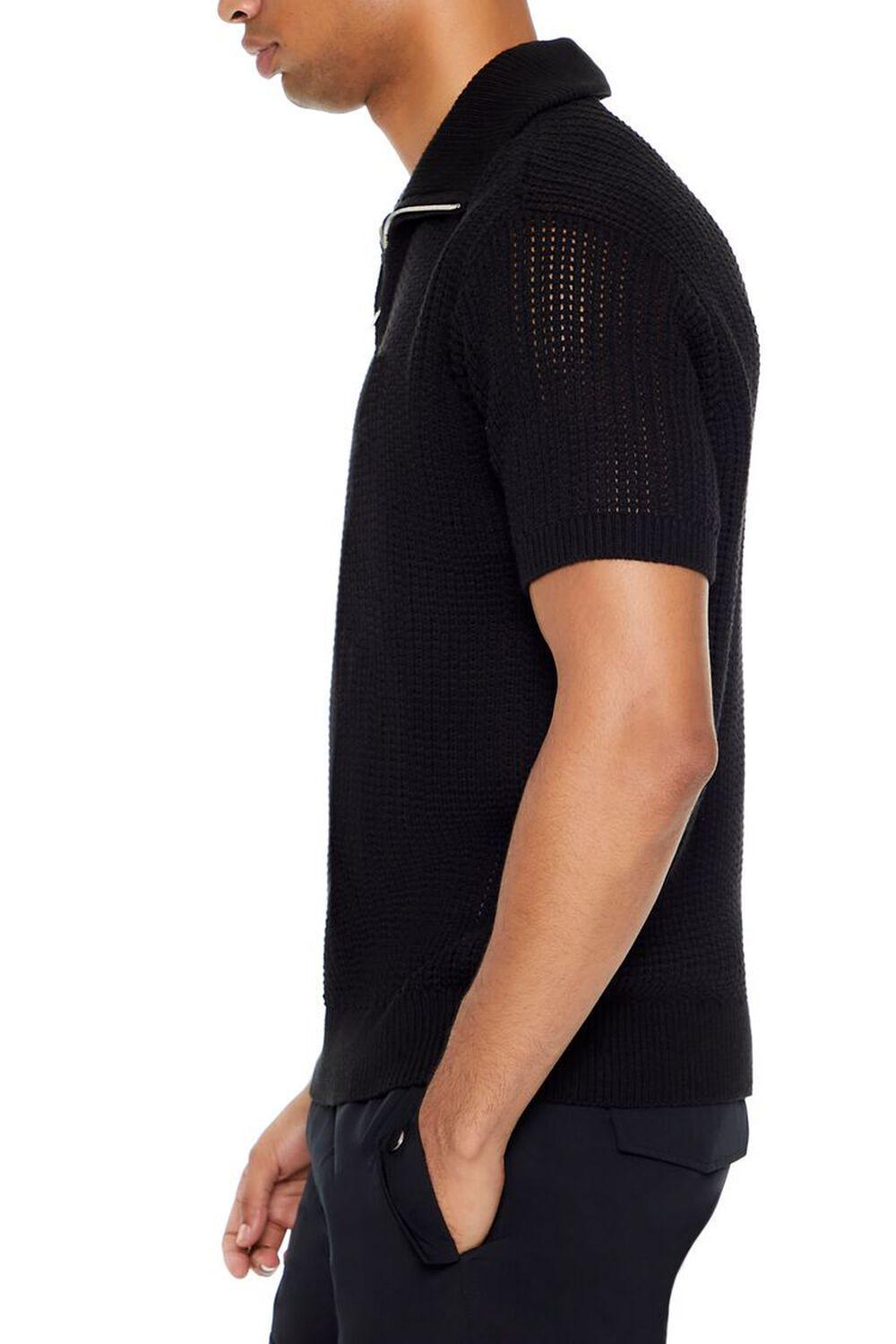 Sweater-Knit Half-Zip Shirt | Forever 21 Product Image