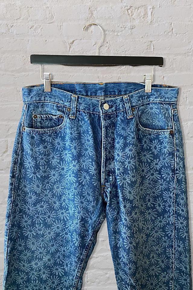 1980s Levis 501 Reworked Flower Print Jeans Selected By Ritual Vintage Product Image