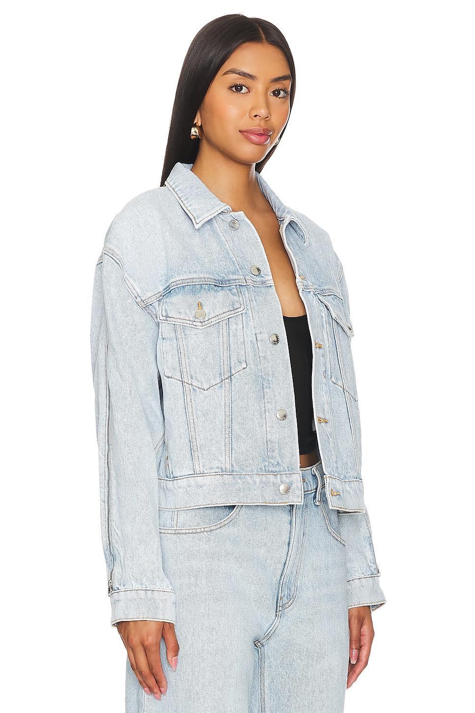 Zipped Sleeve Rounded Trucker Jacket Alexander Wang Product Image