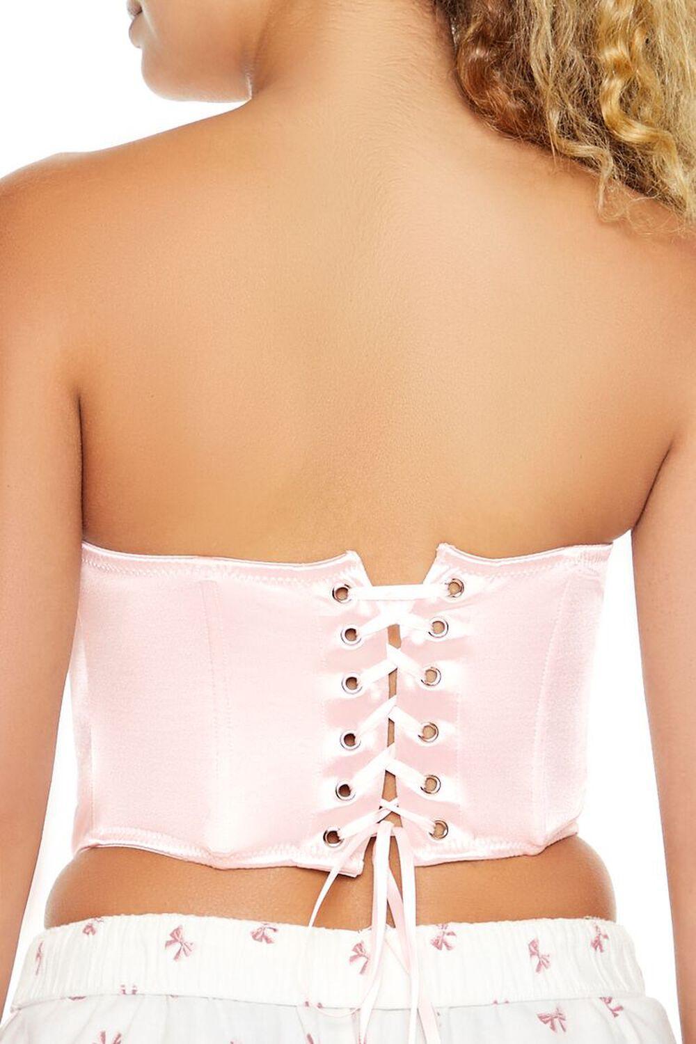 Satin Lingerie Corset Tube Top | Forever 21 Product Image