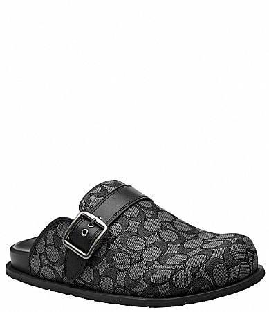 COACH Mens Signature Logo Buckle Clogs Product Image