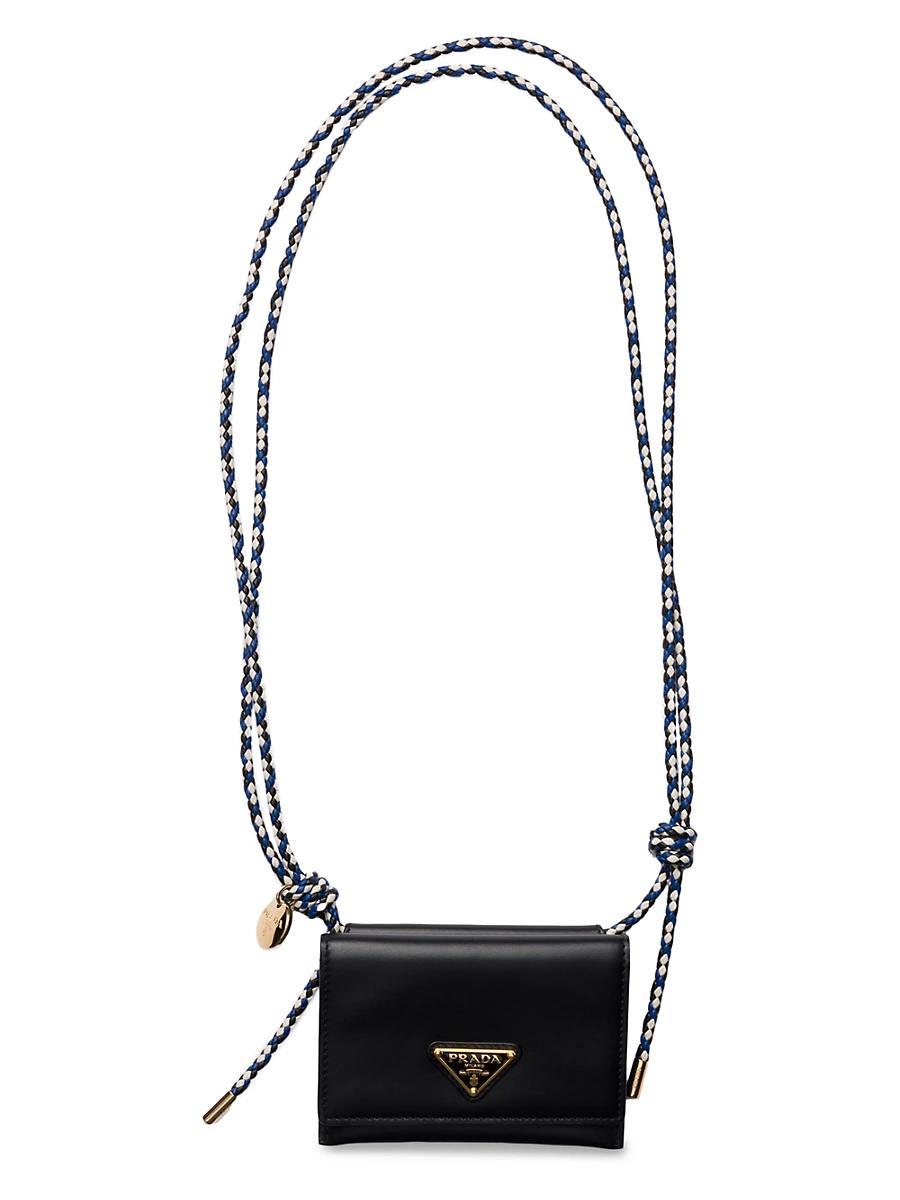 Womens Card Holder with Leather Shoulder Strap Product Image