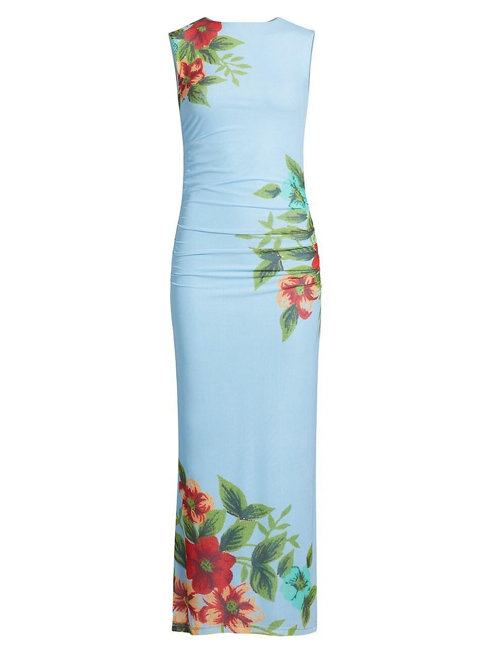 Womens Ariel Floral Ruched Maxi Dress Product Image