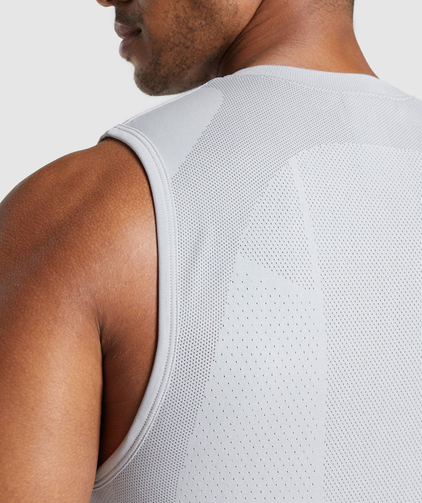 Gymshark Apex Seamless Tank - Light Grey/Medium Grey Male Product Image