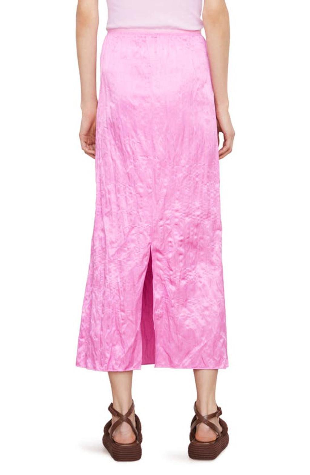 Crinkle Satin Maxi Skirt In Rosea Product Image