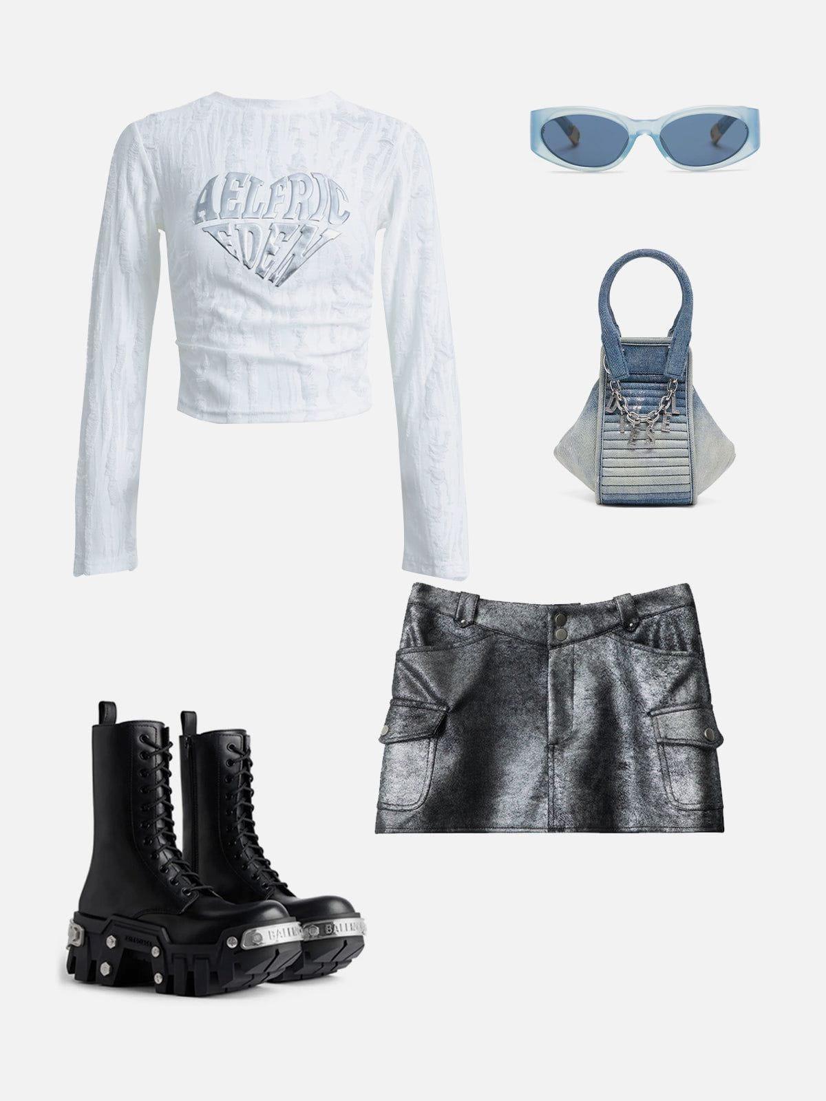 Aelfric Eden Metal Color Skirt Female Product Image