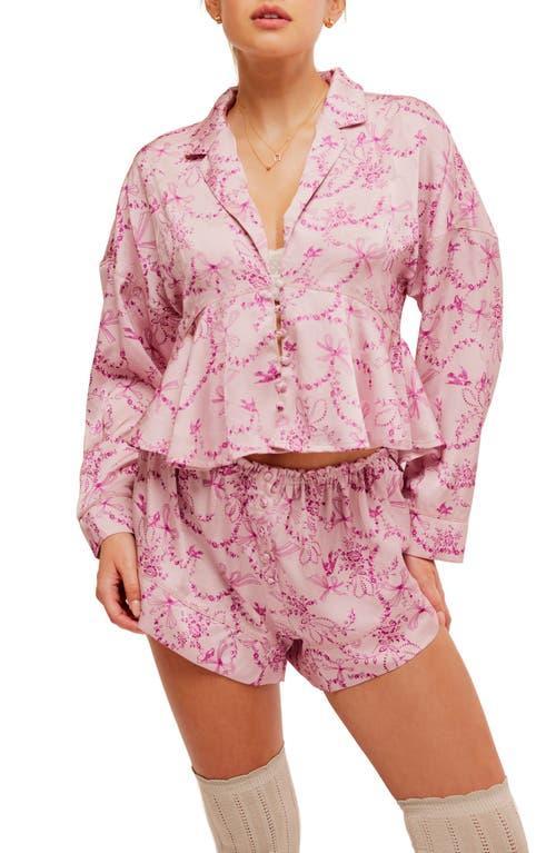 FREE PEOPLE Beauty Sleep Short Pajamas In Blushing Combo Product Image