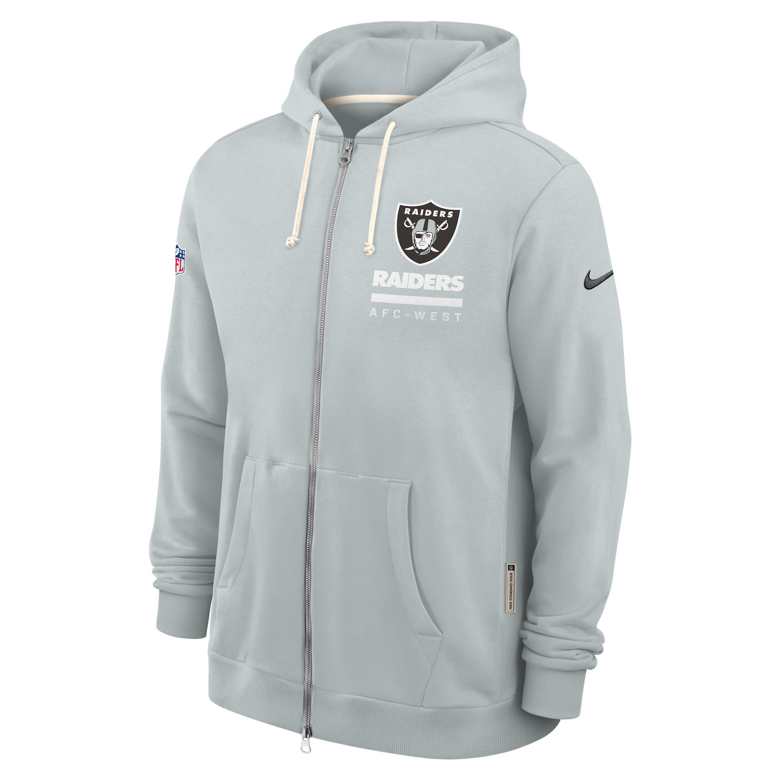 Las Vegas Raiders Utility Player Sideline Nike Mens Dri-FIT NFL Full-Zip Hoodie | 03AV07R8D-2FB Product Image