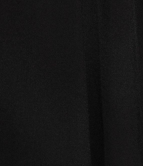 IC Collection Plus Size Knit Boat Neck 3/4 Mesh Cut Out Sleeve Tunic Product Image