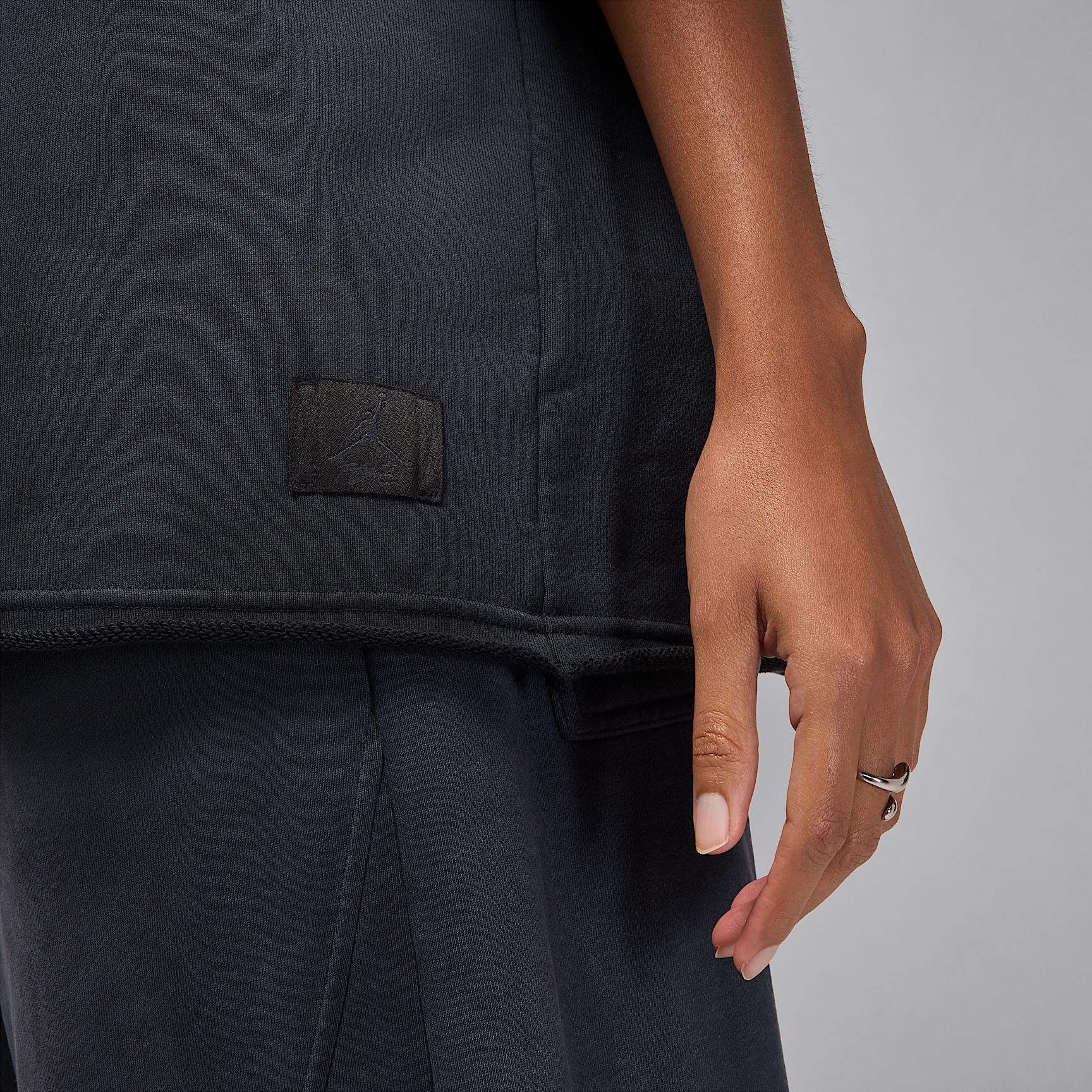 Womens Jordan Flight Fleece Oversized Short-Sleeve French Terry Top | IB9850-017 Product Image