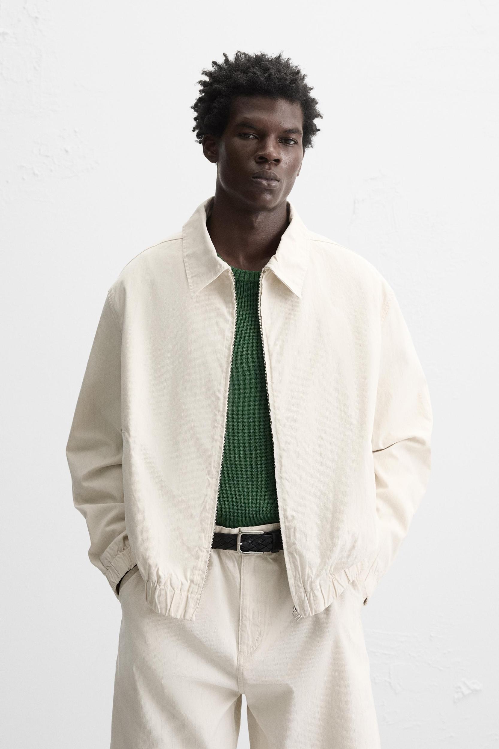 STRIPED TEXTURED JACKET Product Image