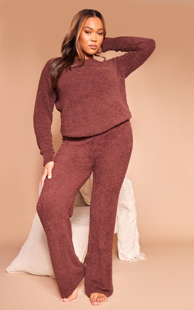 Plus Coffee Cosy Long Sleeve Pajama Top Product Image