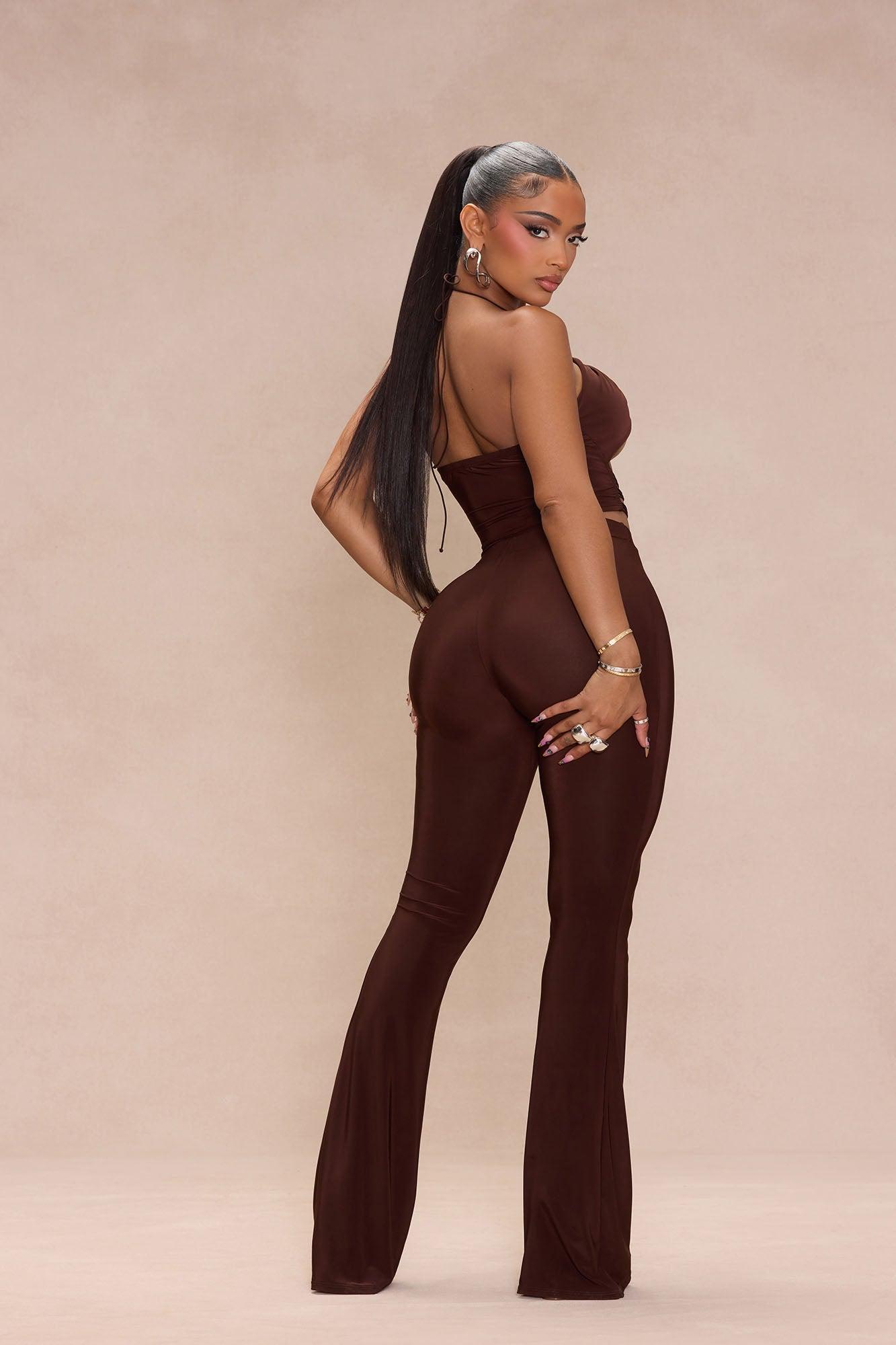 Sassy Mood Pant Set - Brown Product Image