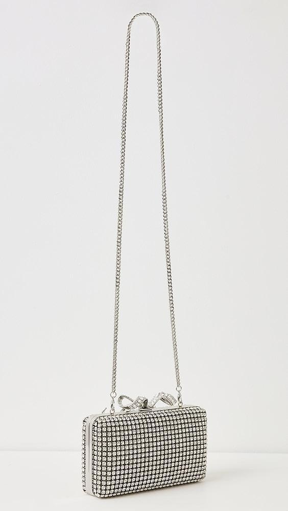 Self Portrait Silver Crystal Box Clutch | Shopbop Product Image