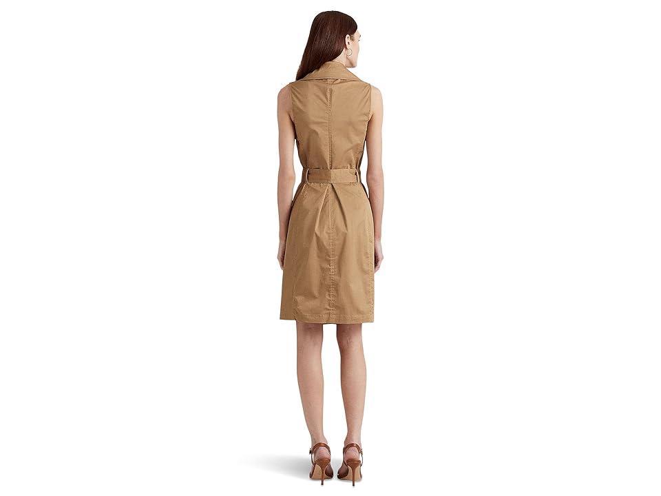 Lauren Ralph Lauren Petite Micro-Sanded Twill Sleeveless Dress (New ) Women's Clothing Product Image