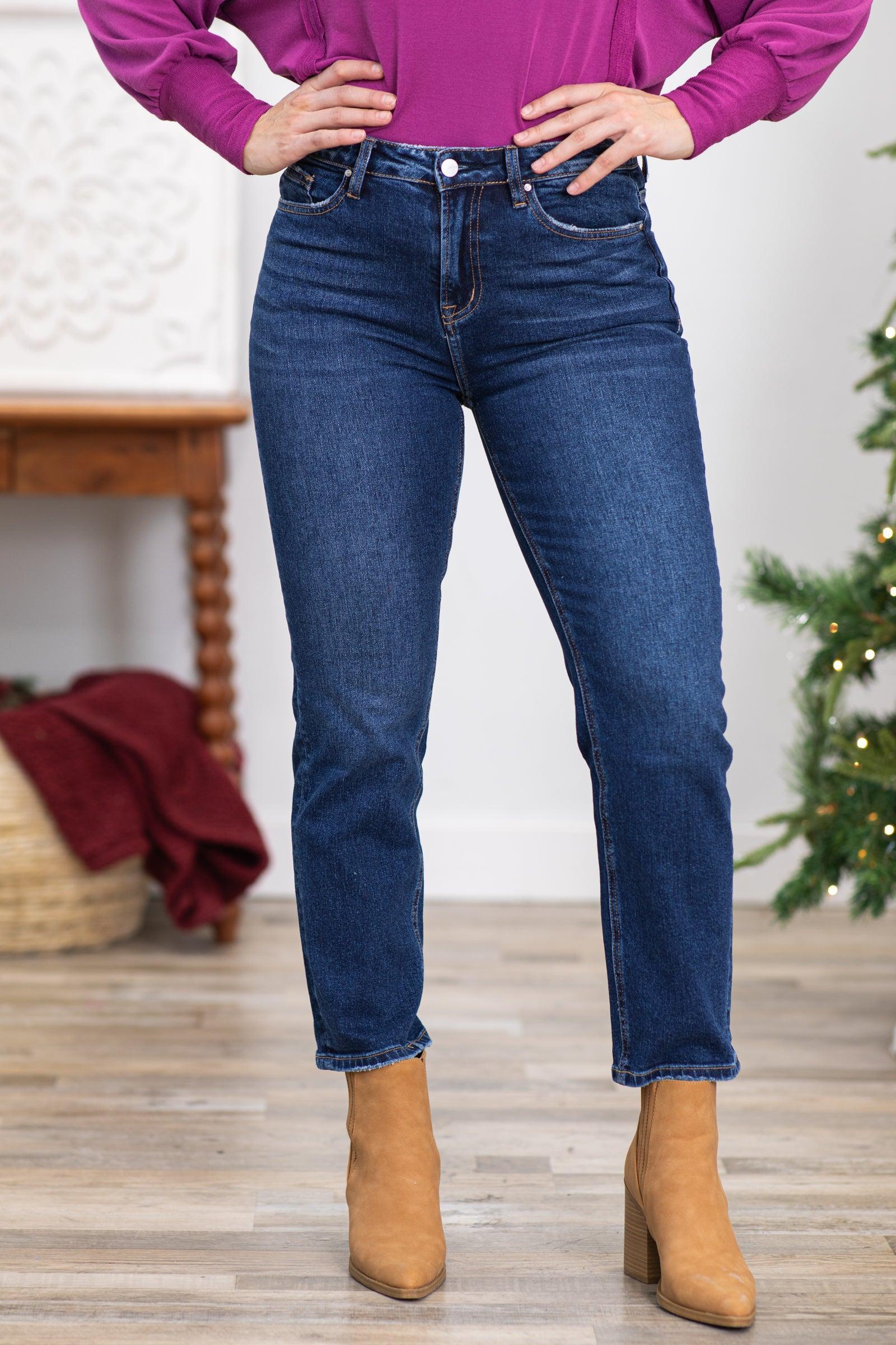 Mica High Wedge Straight Leg Jeans Product Image