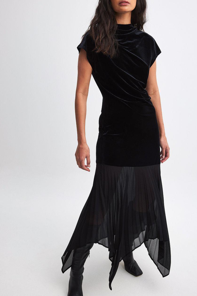 Pleated Skirt Midi Dress Product Image