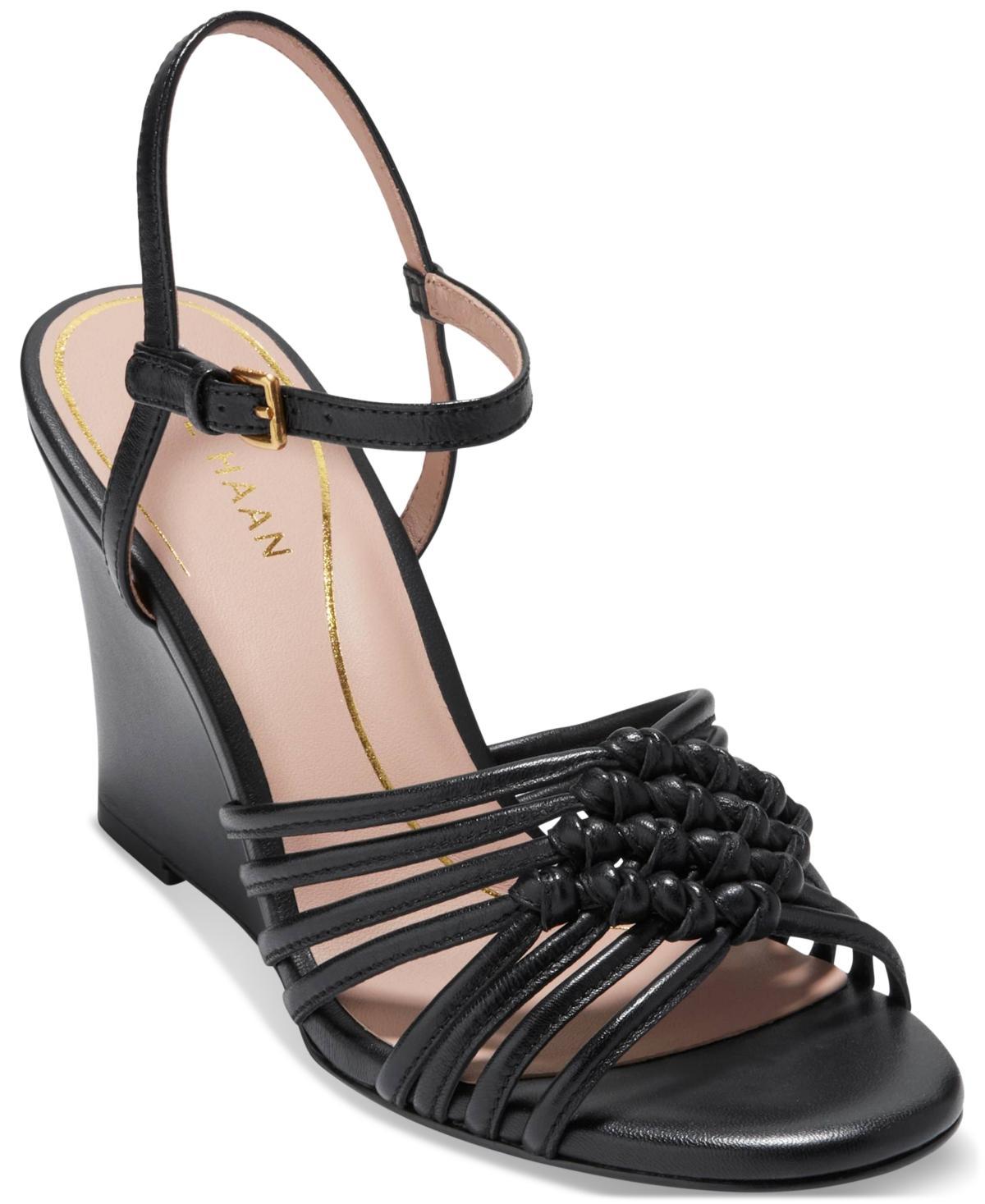 Womens Jitney Knot Leather Wedge Sandals Product Image