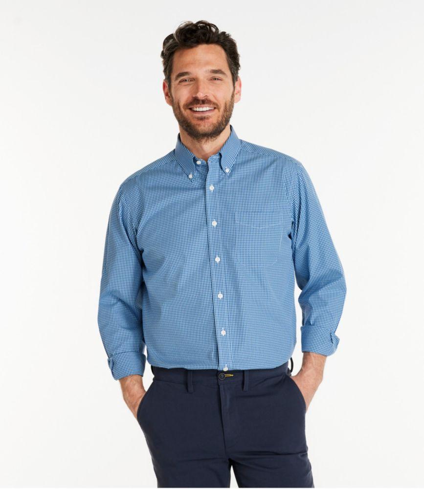 
                            Men's Wrinkle-Free Pinpoint Oxford Cloth Shirt, Traditional Fit Tattersall
                         Product Image