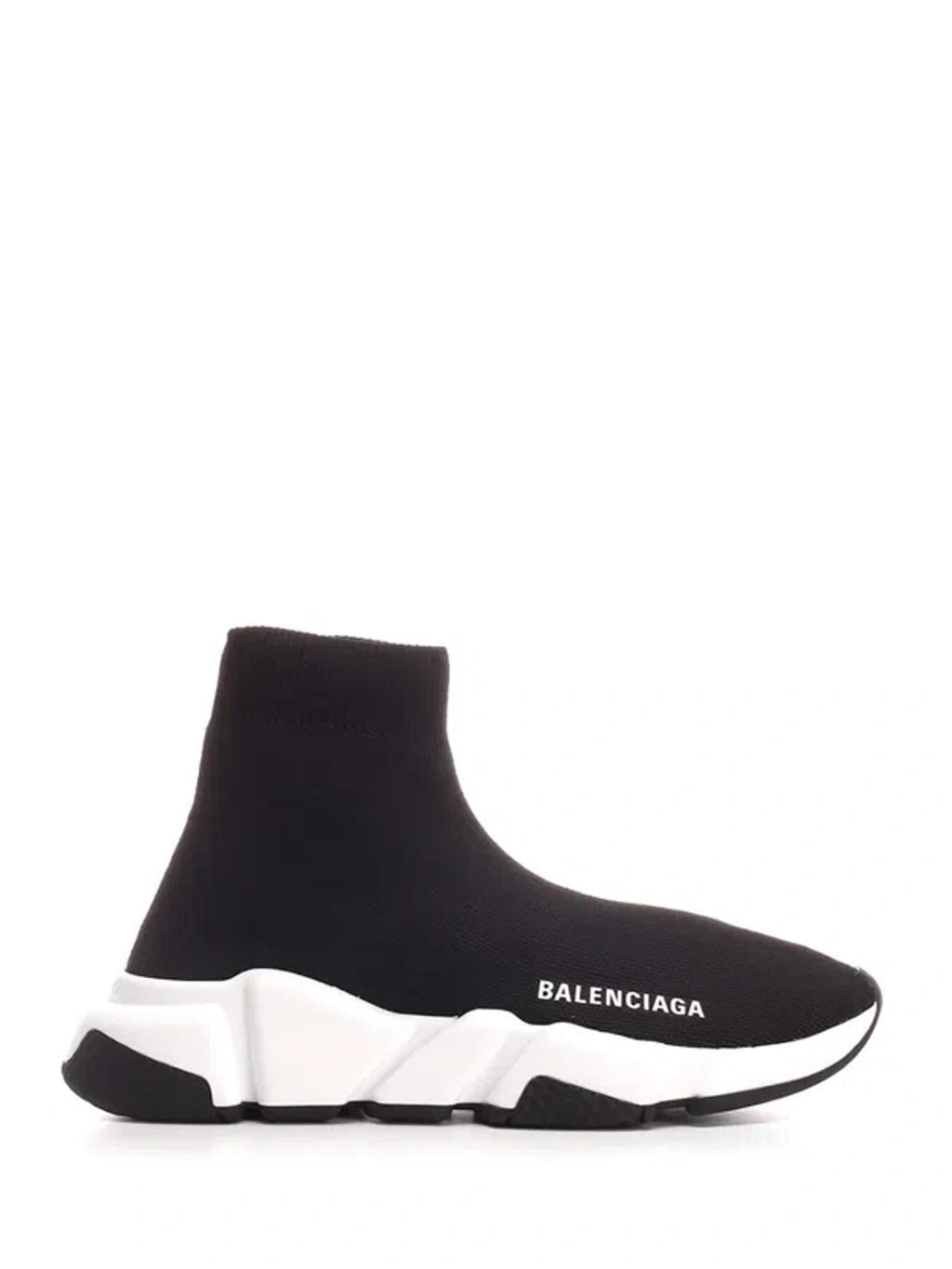 BALENCIAGA Speed Ricycled Knit Sneakers In Black Product Image