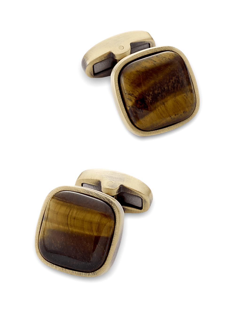 Tigers Eye Cufflinks - Brown Product Image