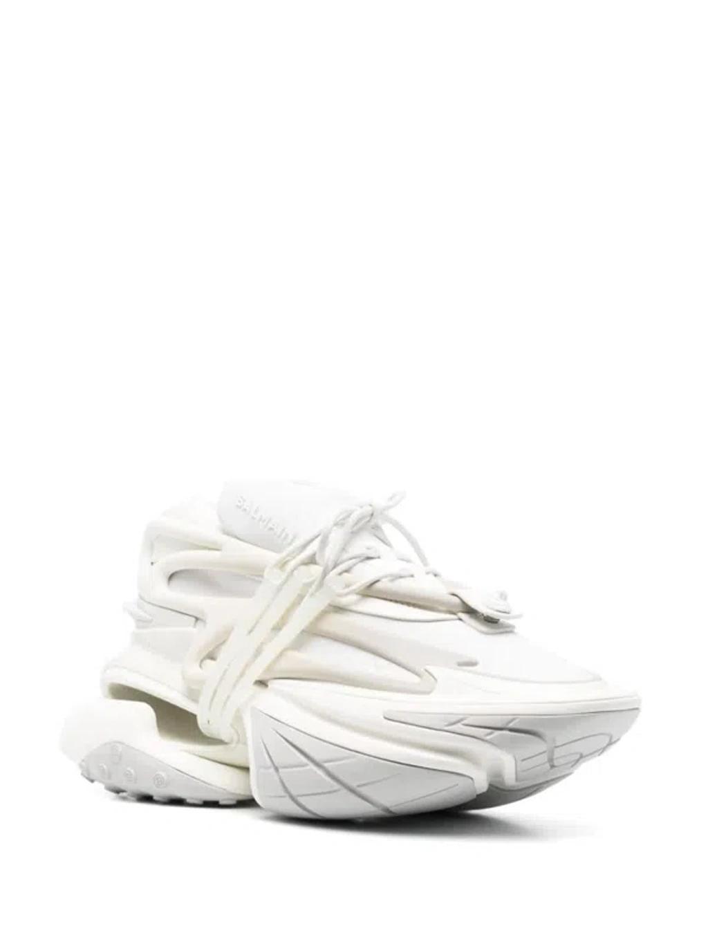 BALMAIN White Unicorn Sneakers Product Image