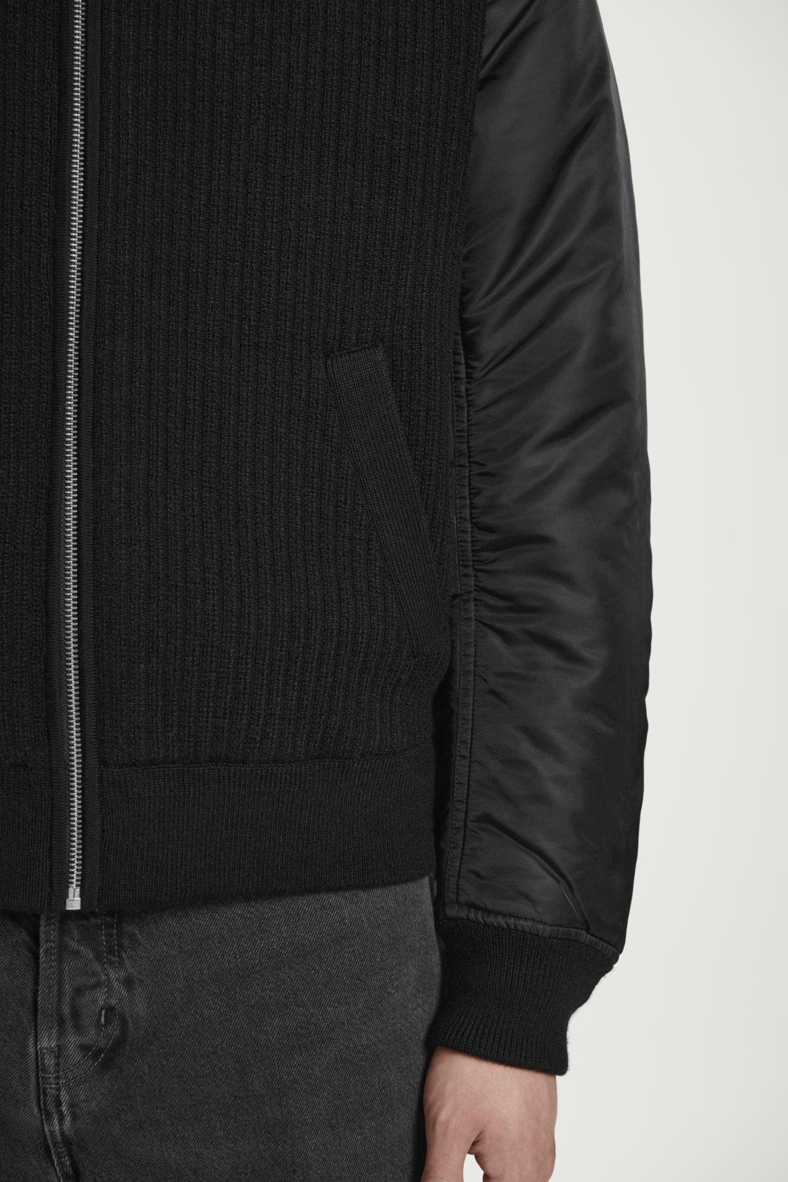 MERINO WOOL AND NYLON BOMBER JACKET Product Image