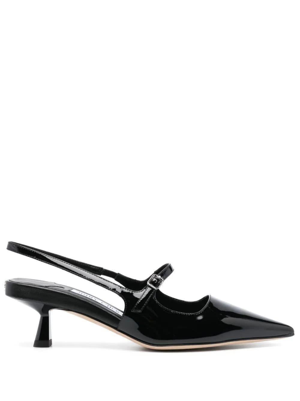 JIMMY CHOO Didi 45 Patent Leather Slingback Pumps In Black Product Image