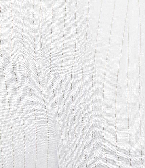 Calvin Klein Pinstripe Linen Blend Pants Product Image