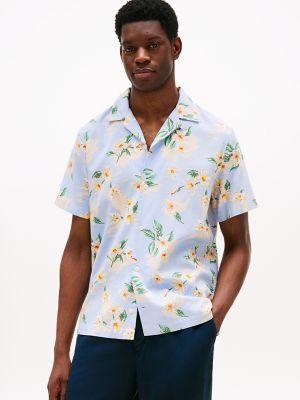 Regular Fit Floral Print Camp Shirt Product Image