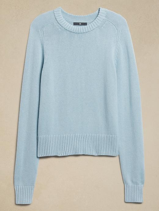 Cotton-Silk Crew-Neck Sweater Product Image