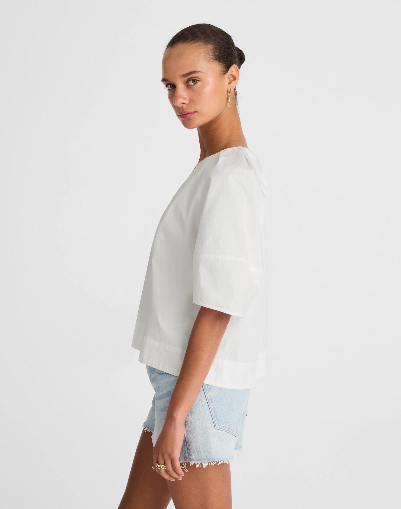 Poplin Lace-Up Top Product Image