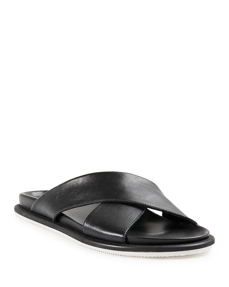 Mens Punta Crisscross Leather Slide Sandals Product Image