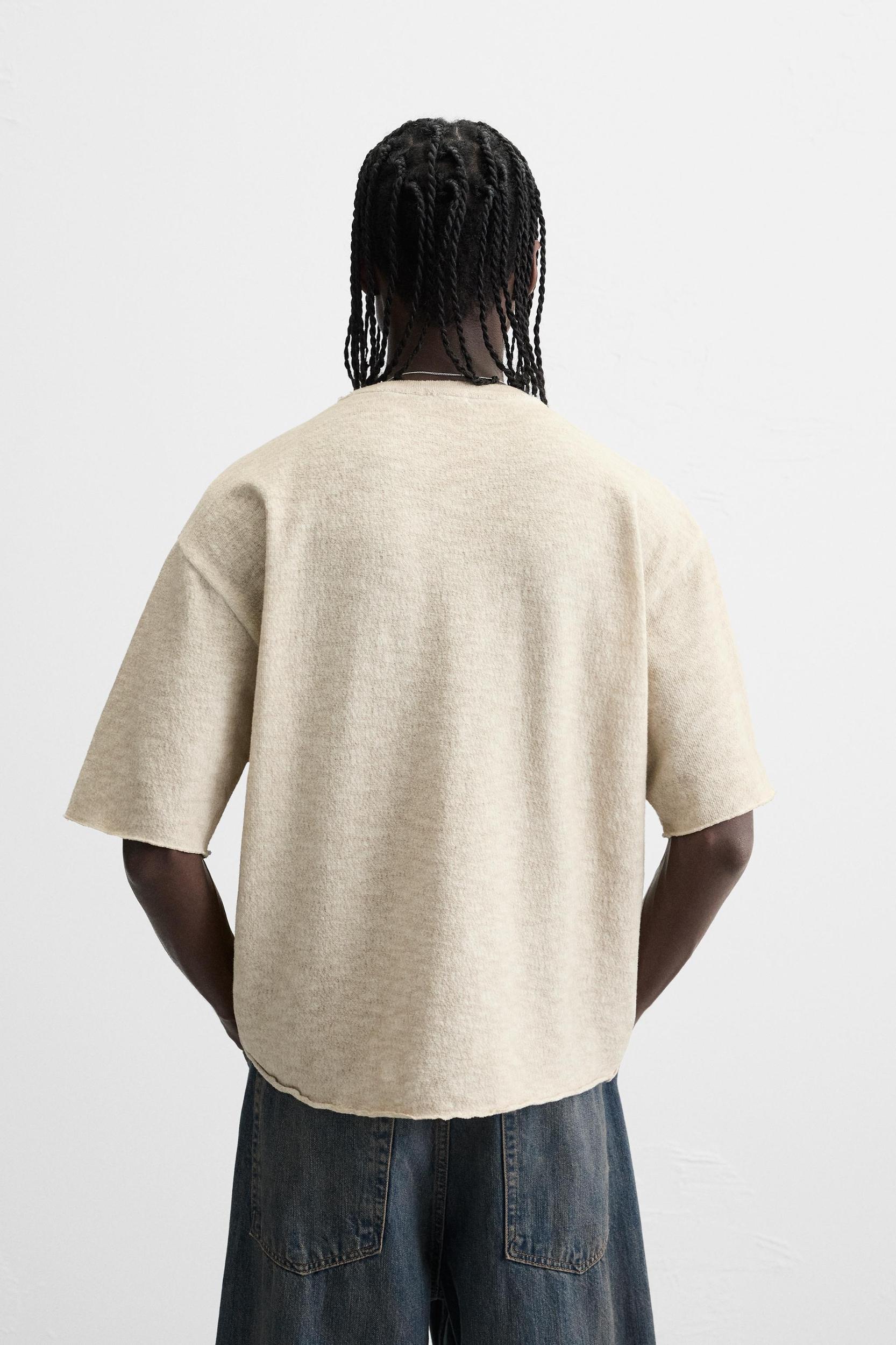 PRINTED WASHED KNIT T-SHIRT Product Image