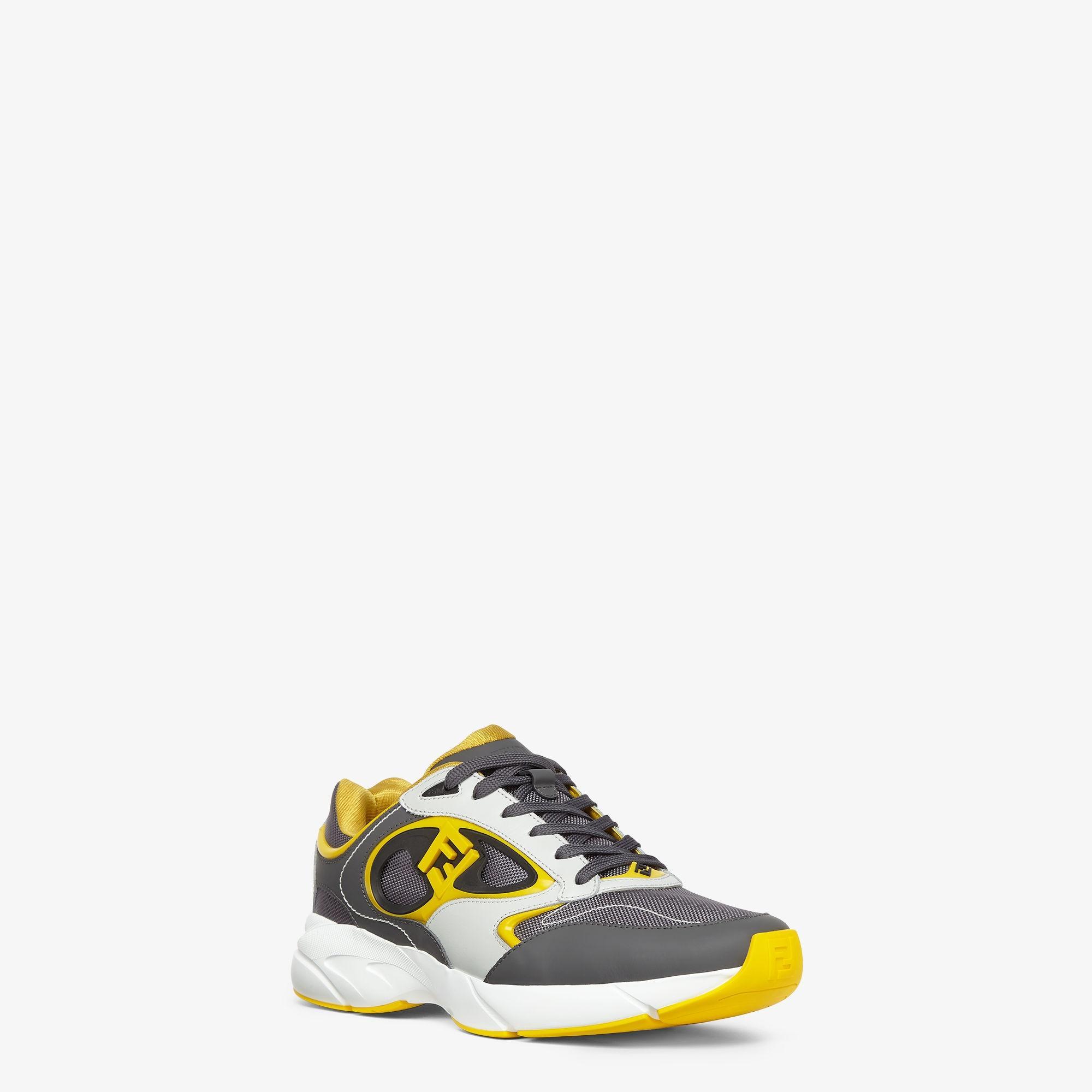 Fendi Forward sneakersGray mesh and gray leather low-tops Product Image