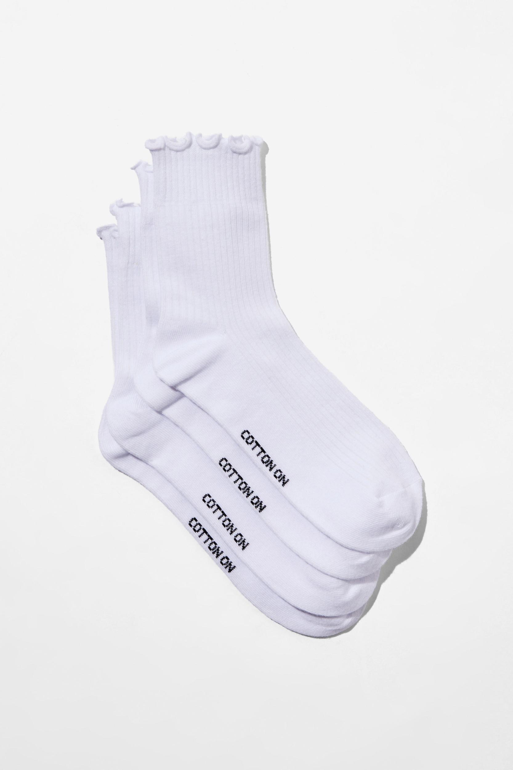 The Perfect Pair Frill Rib Crew Sock 2Pk Product Image