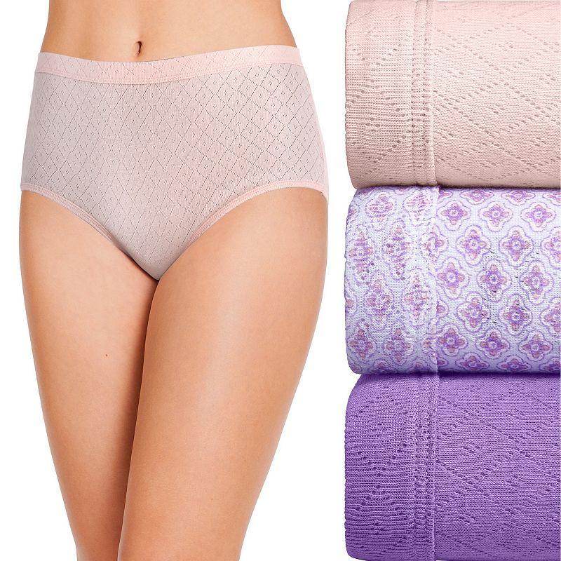 Womens Jockey Elance Breathe 3-pack Pointelle Briefs Panty Set 1542 Product Image