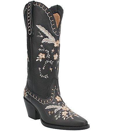 Dingo Full Bloom Floral Embroidered Leather Western Tall Boots Product Image