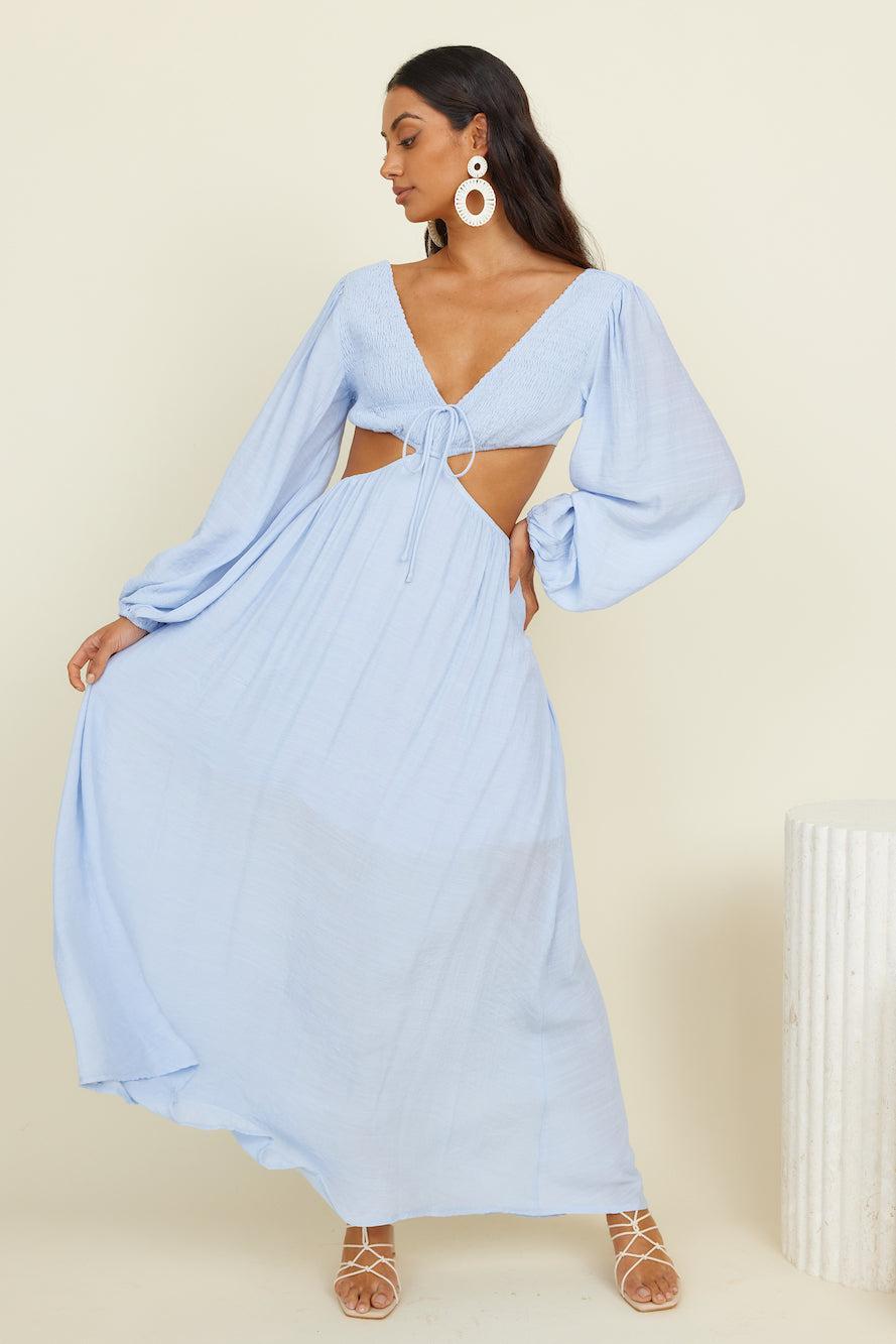 Chase Your Bliss Maxi Dress Blue Product Image