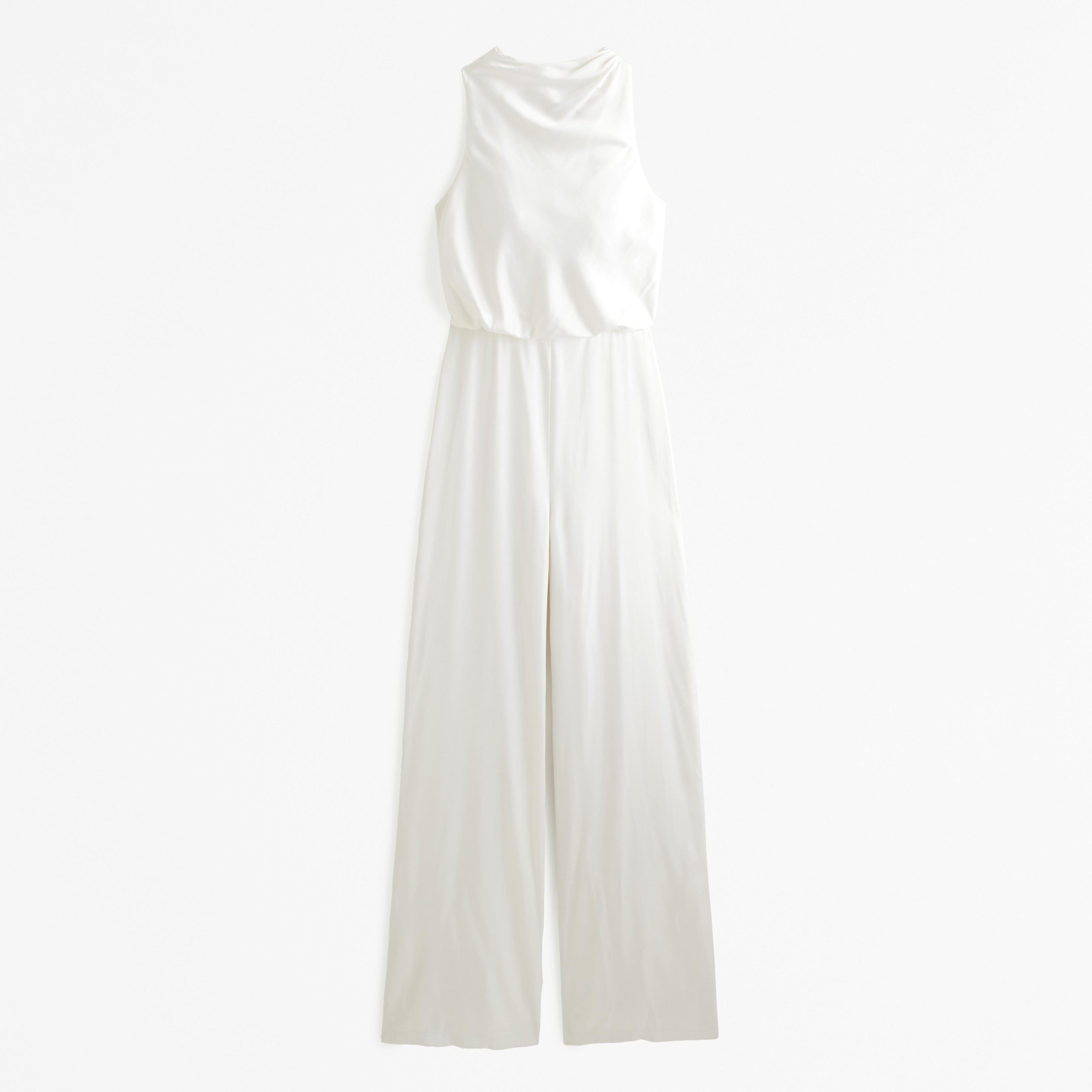 High-Neck Draped Jumpsuit Product Image