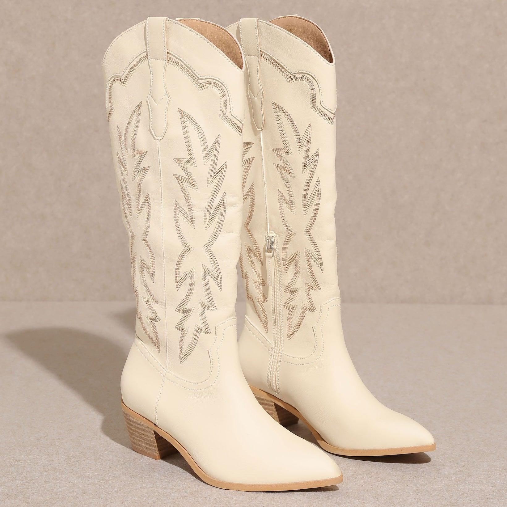 Samantha White Boots Product Image